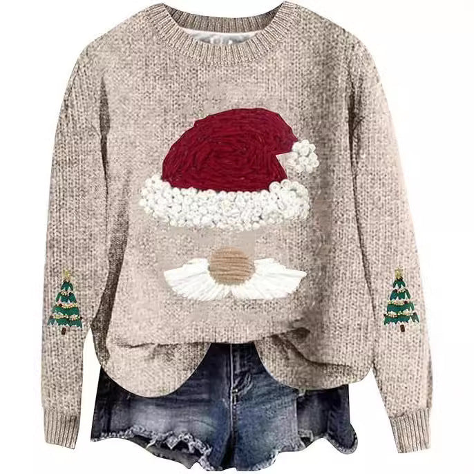 Creative Christmas Men's And Women's Loose Round Neck Sweater