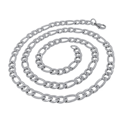 Silver plated chain with silver plated KGF LION shape adjustable ring combo set Rhodium Plated Stainless Steel Chain