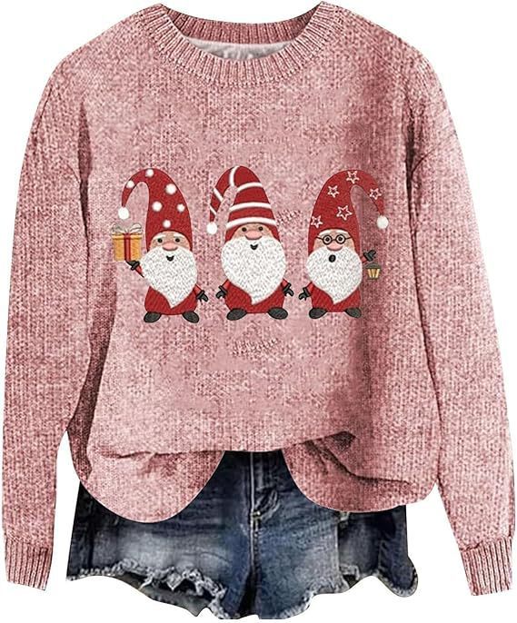 Creative Christmas Men's And Women's Loose Round Neck Sweater