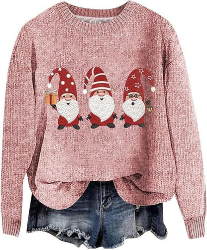 Creative Christmas Men's And Women's Loose Round Neck Sweater