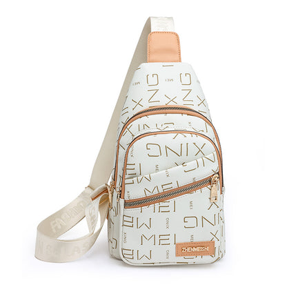 Women's Chest Bag, Fashion Letters New Printed Crossbody Bag