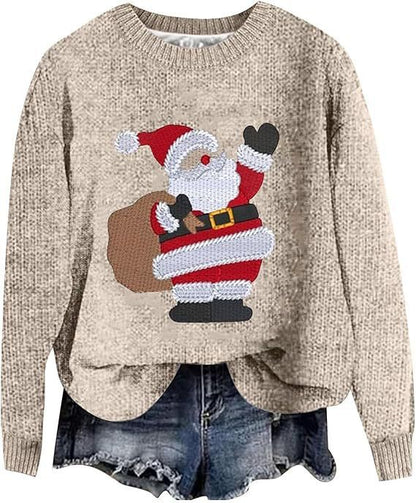 Creative Christmas Men's And Women's Loose Round Neck Sweater